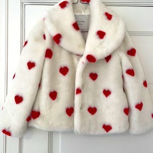 Janie and Jack coat with hearts